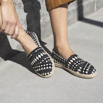 TOMS Black Global Woven, vegane Schuhe Sandale