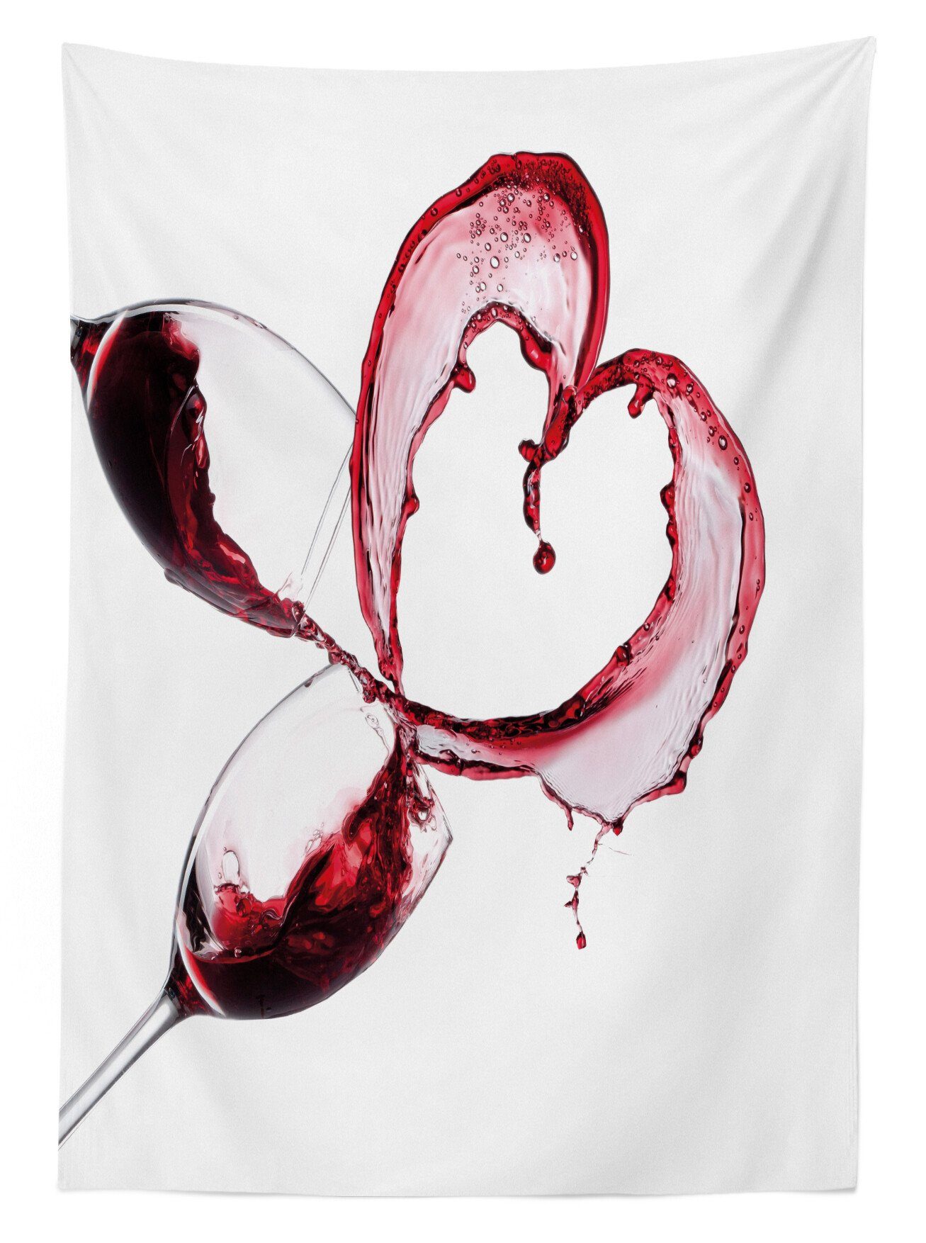 Abakuhaus Tischdecke Wine Außen Wein Bereich Farbfest geeignet Herzform Spilling Für Klare Waschbar den Farben