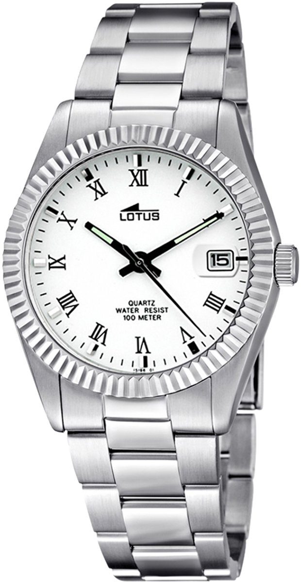 Lotus Quarzuhr Lotus Damen Uhr Fashion L15196/1, Damen Armbanduhr rund, mittel (ca. 36,3mm), Edelstahlarmband silber