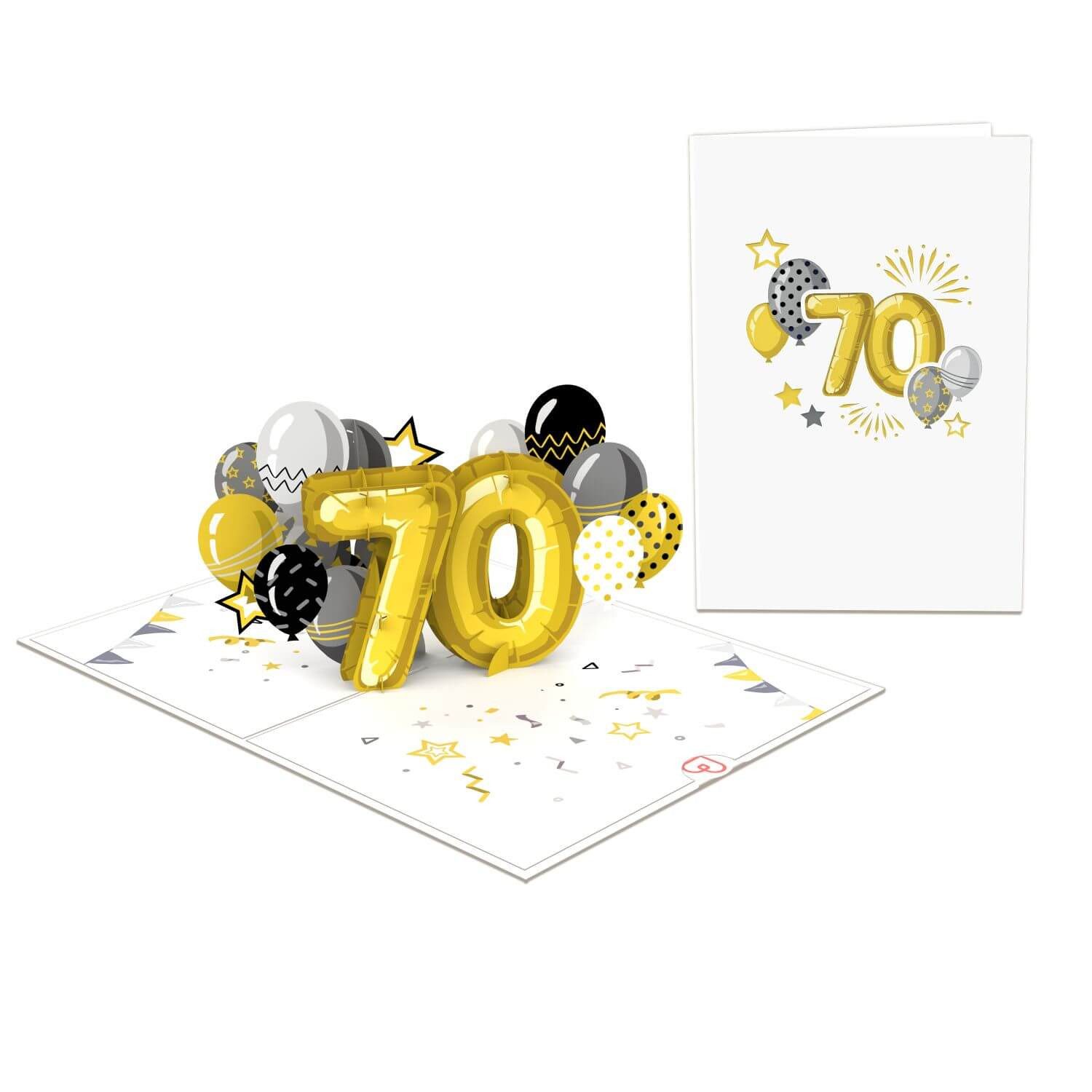 papercrush Geburtstagskarte 70. Geburtstag Pop-Up Karte