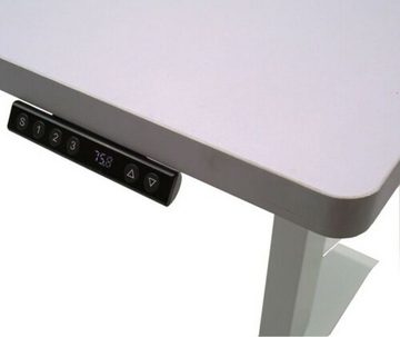 Apex Schreibtisch Elektrisch höhenverstellbar Schreibtisch 160x80 Arbeitstisch 57001/02 Tisch weiß (2-St)