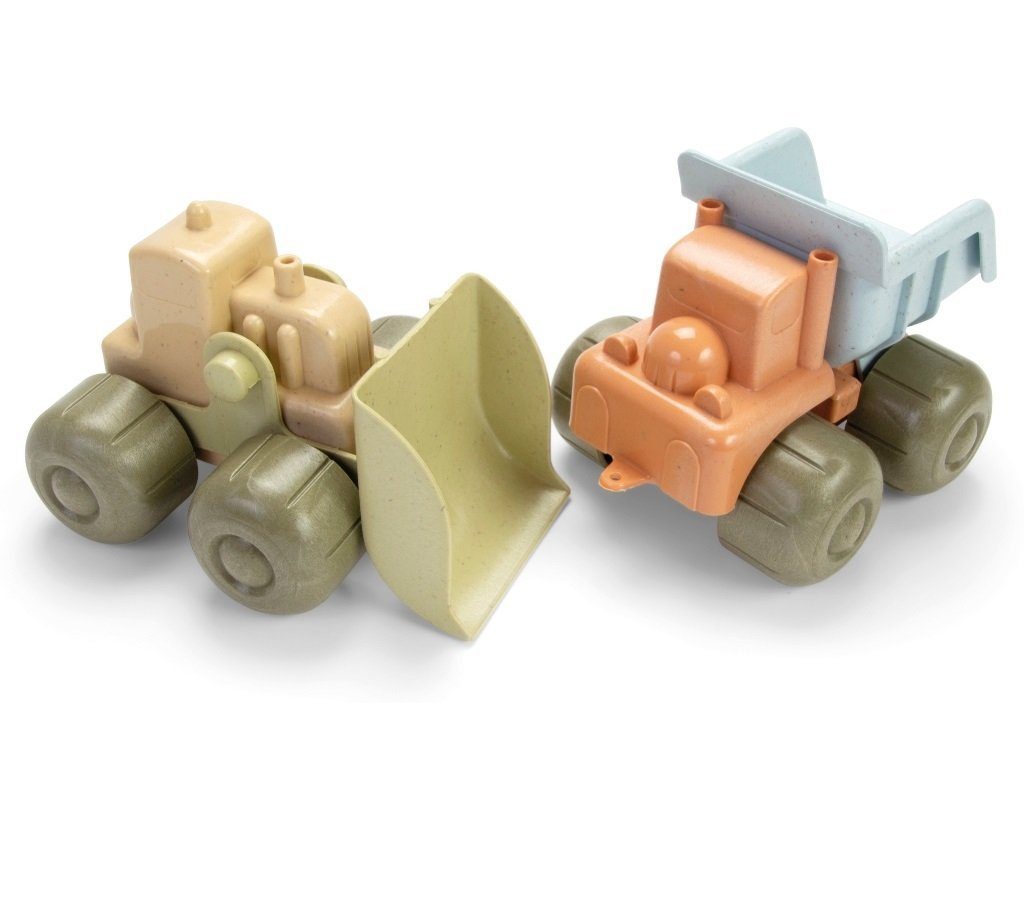 dantoy Spielzeug-LKW Bio Handbagger und LKW Kinder-Spielzeug, aus Bio-Kunststoff  Sandkasten