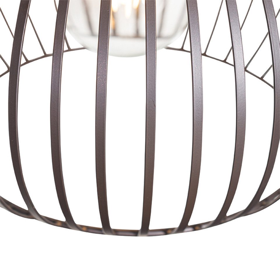 Qazqa Pendelleuchte Saffira, ohne Leuchtmittel, E27, Braun, Modern, Alumini günstig online kaufen