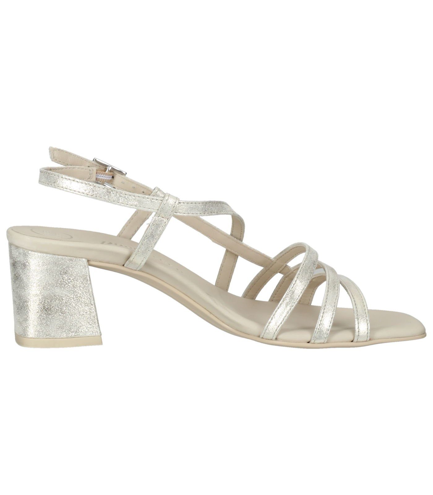 Paul Green Sandalen Leder Riemchensandalette Metallic (033) Silber