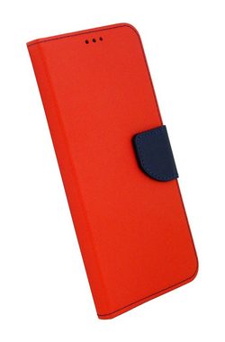 cofi1453 Handyhülle Hülle "Fancy" für XIAOMI POCO M4 PRO 5G Rot-Blau 6,6 Zoll, Kunstleder Schutzhülle Handy Wallet Case Cover mit Kartenfächern, Standfunktion