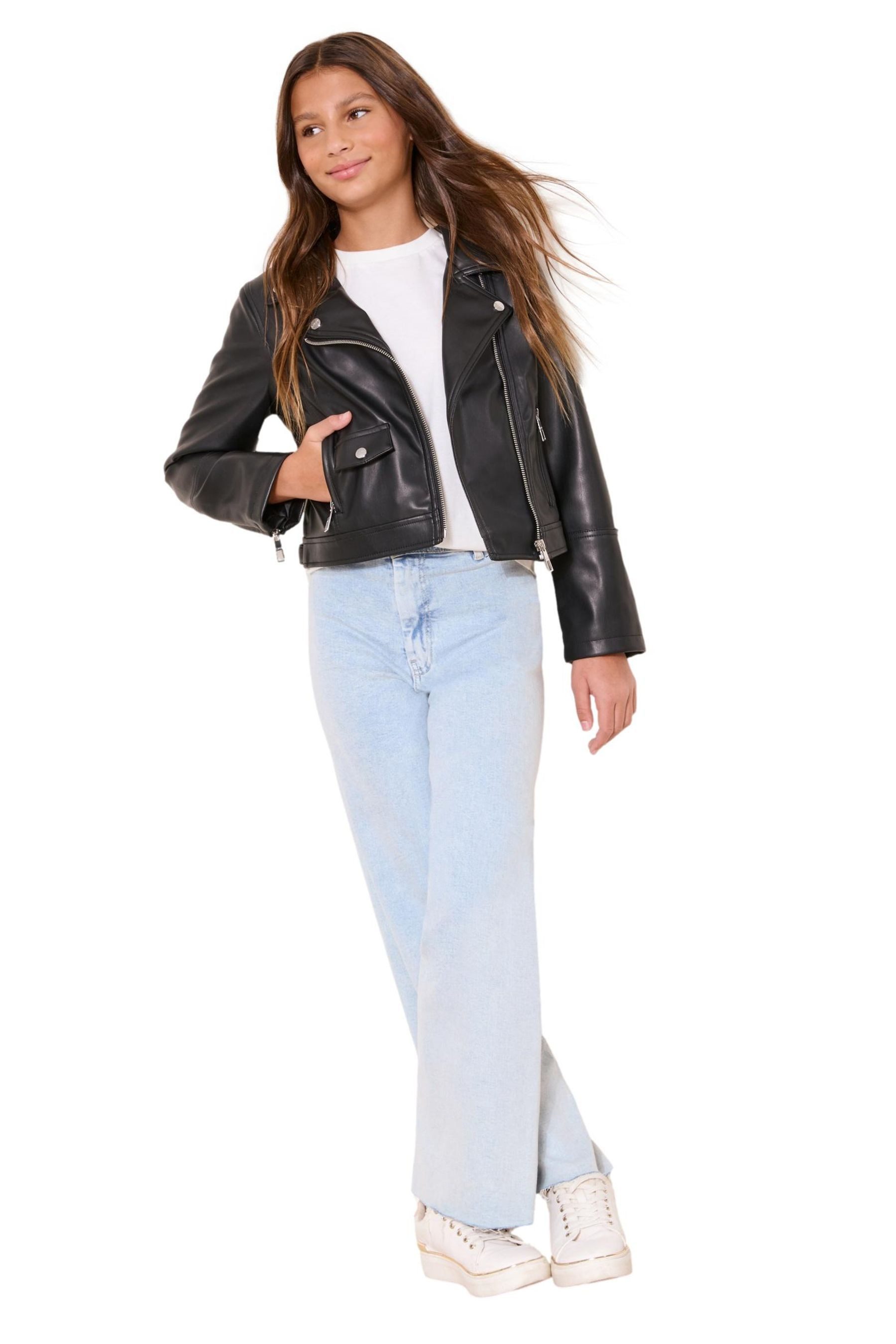 LIPSY Bikerjacke Lipsy PU-Bikerjacke (1-St)