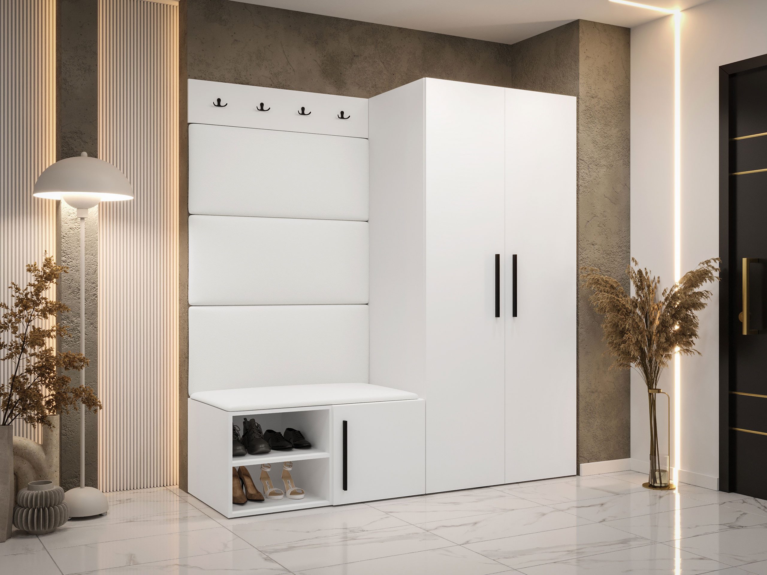 MIRJAN24 Garderoben-Set Medi I, (Drehtürenschrank, Schuhschrank, günstig online kaufen