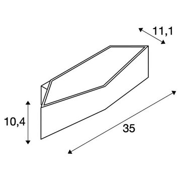 SLV LED Wandleuchte LED Wandleuchte Cariso WL-4, Stahl, 2700K, weiß, keine Angabe, Leuchtmittel enthalten: Ja, fest verbaut, LED, warmweiss, Wandleuchte, Wandlampe, Wandlicht