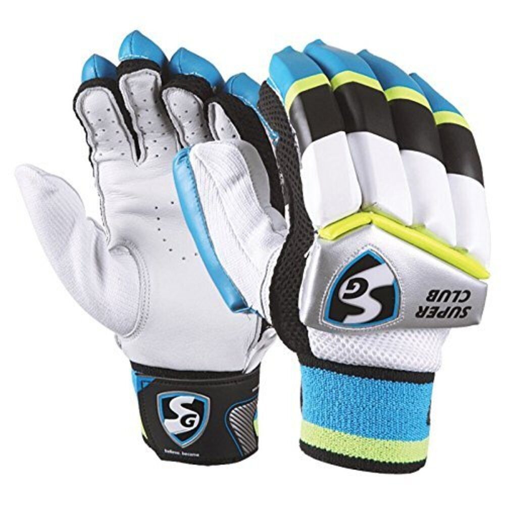 SG Multisporthandschuhe Super Club Cricket-Schlägerhandschuhe (Paketinhalt: 1 Paar Batting Glove, bequemer und sicherer Sitz) umweltfreundliche Fledermaushandschuhe mit Fingerrollen