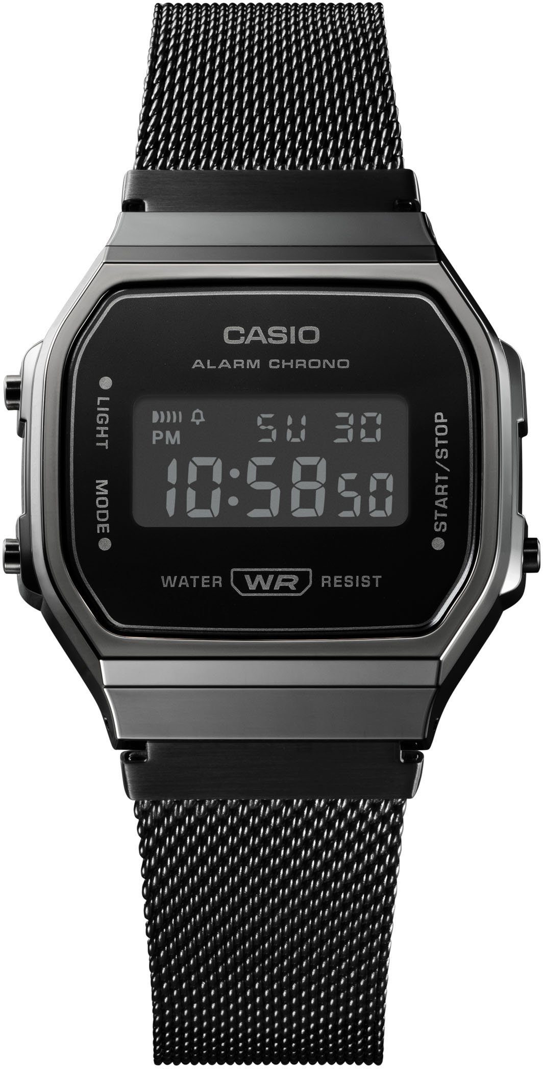 CASIO VINTAGE Chronograph A168WEMB-1BEF, Quarzuhr, Armbanduhr,Damenuhr, Herrenuhr, Digitaluhr, Edelstahlarmband