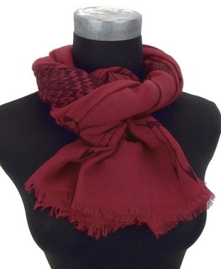 Ella Jonte Modeschal, schöner leichter Schal mit Adler-Motiv Baumwolle Viskose