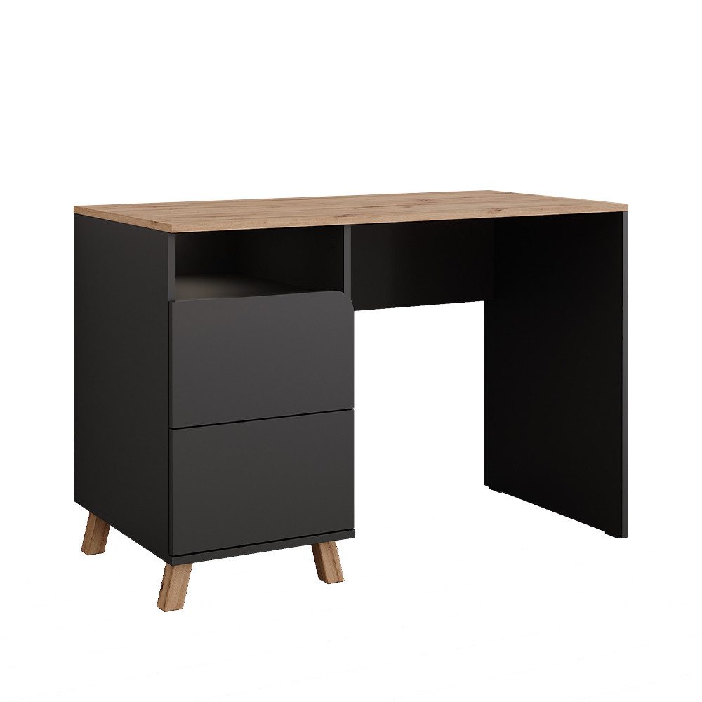 Vicco Schminktisch Karen, Anthrazit/Artisan, 110 cm mit Schubladen (1-St)