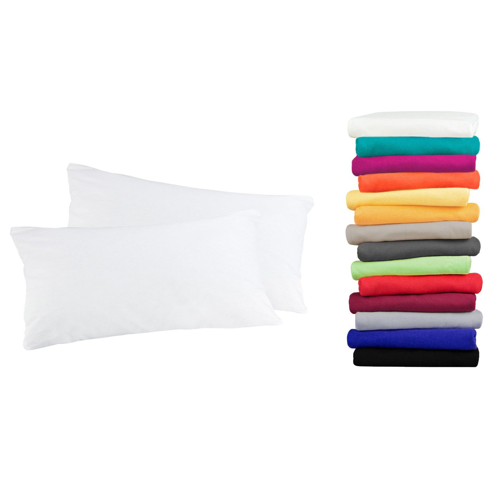 MOON Heimtextilien Kissenbezug / Seitenschläferkissenbezug 2er Pack MOON-Luxury Linon 100% Baumwolle, Linon