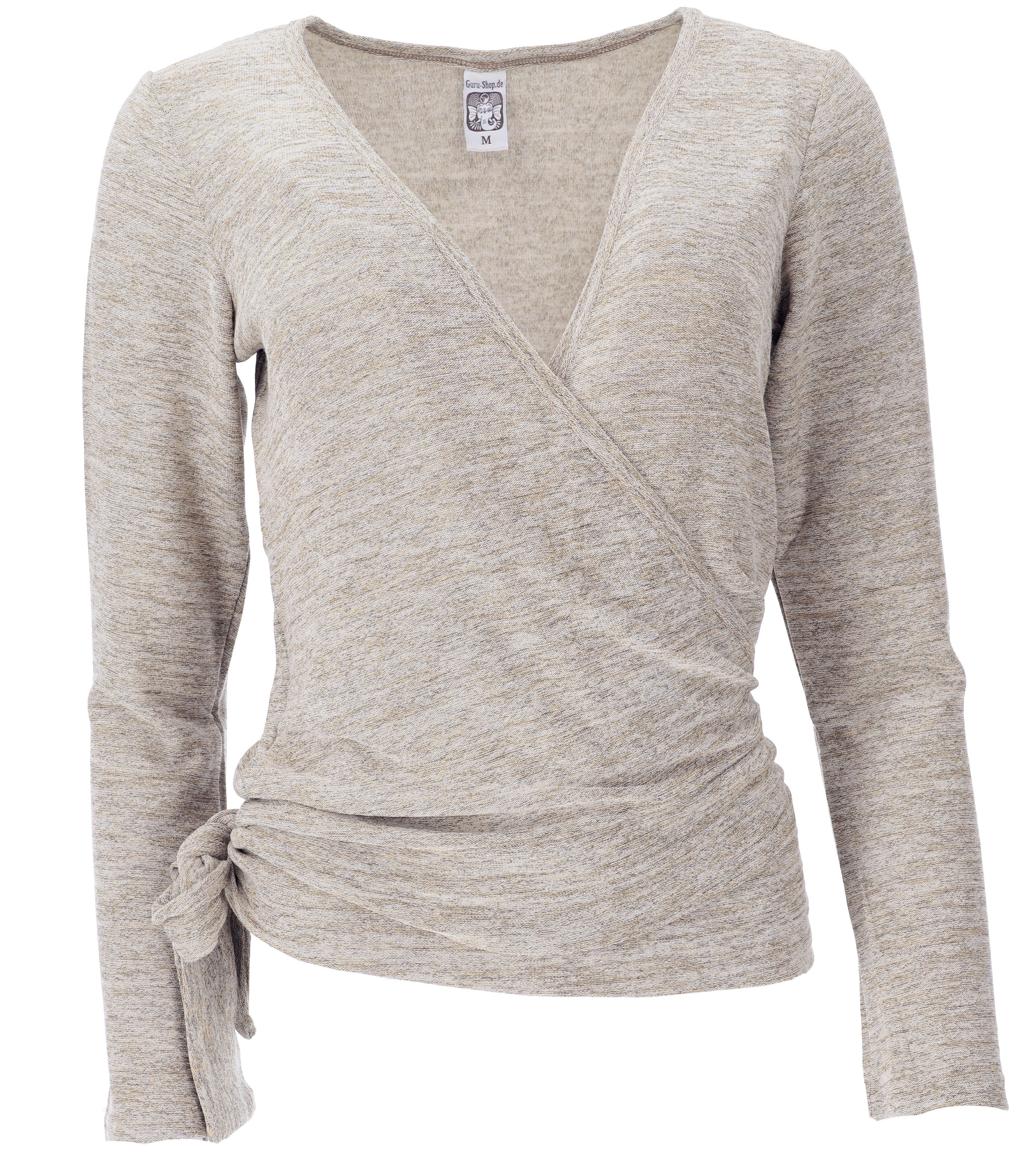 Guru-Shop Longsleeve Wickelshirt, Pullover, Wickeljacke, Yogashirt -.. alternative Bekleidung