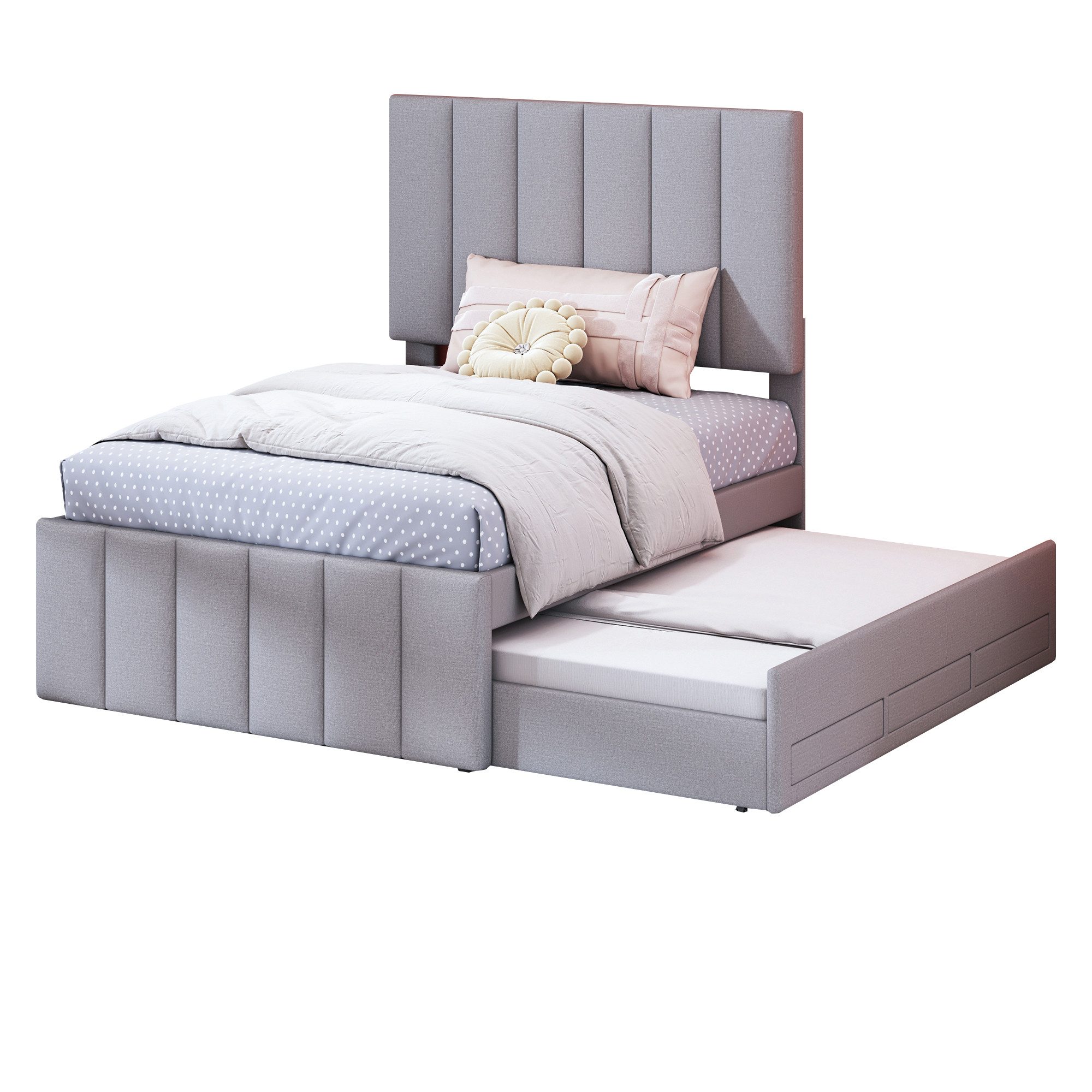 REDOM Polsterbett Funktionsbett mit Rollbett und Stauraumschubladen (hautfr günstig online kaufen