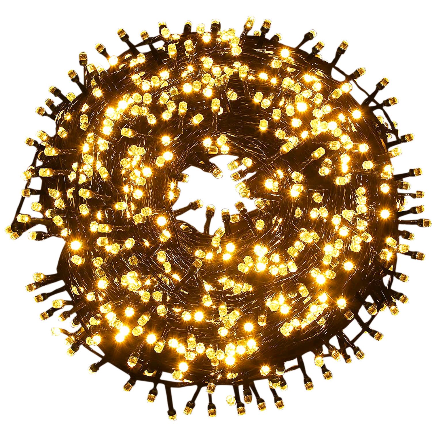 Elegear LED-Lichterkette 40M 300 LEDs Lichterkette für Weihanchtsbaum, 300-flammig, Weihnachtsdeko mit Batterie, Timer, 8 Modi