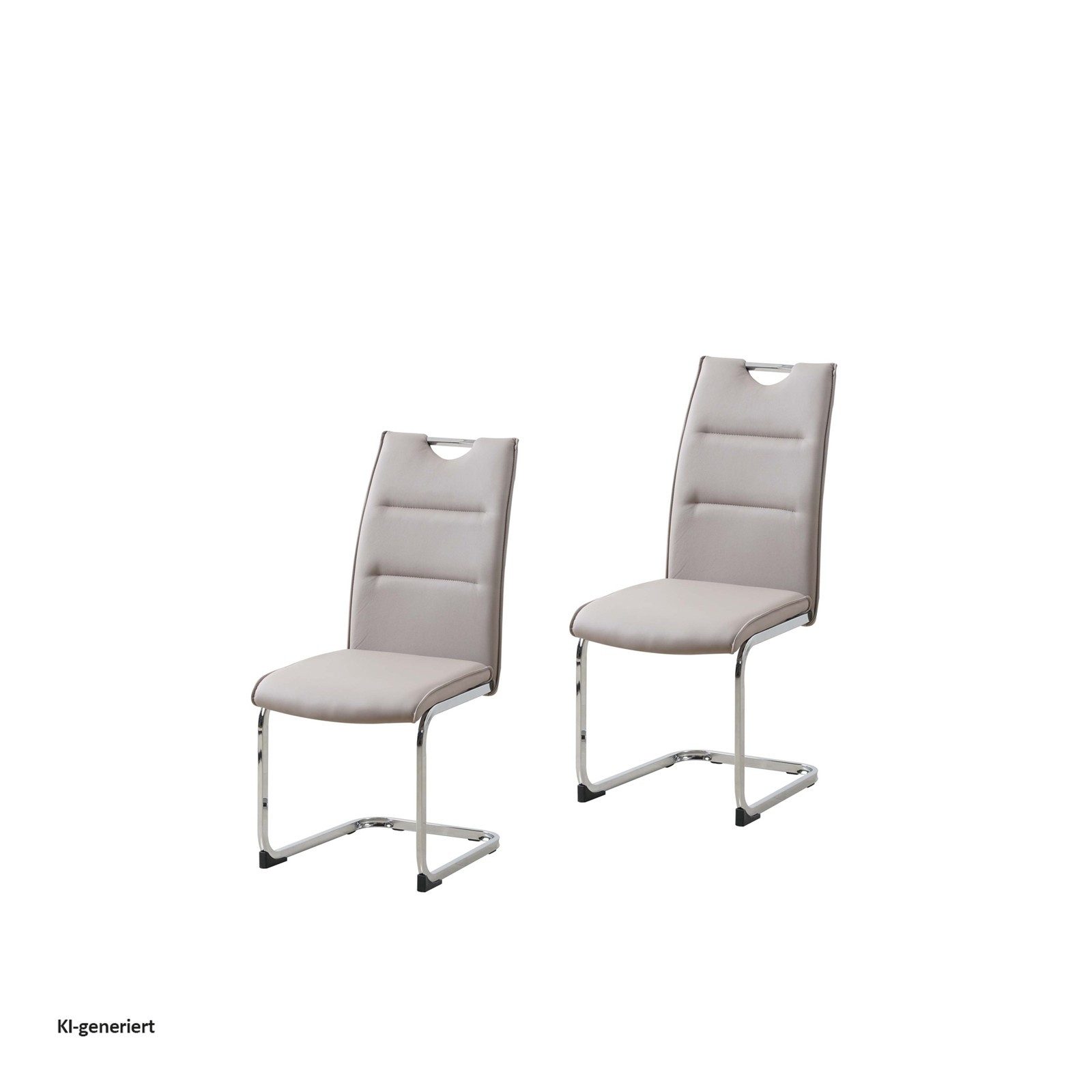 HTI-Living Freischwinger Schwingstuhl DannyC PU Cappuccino (Set, 2 St), Freischwinger Esszimmerstuhl Kunstleder
