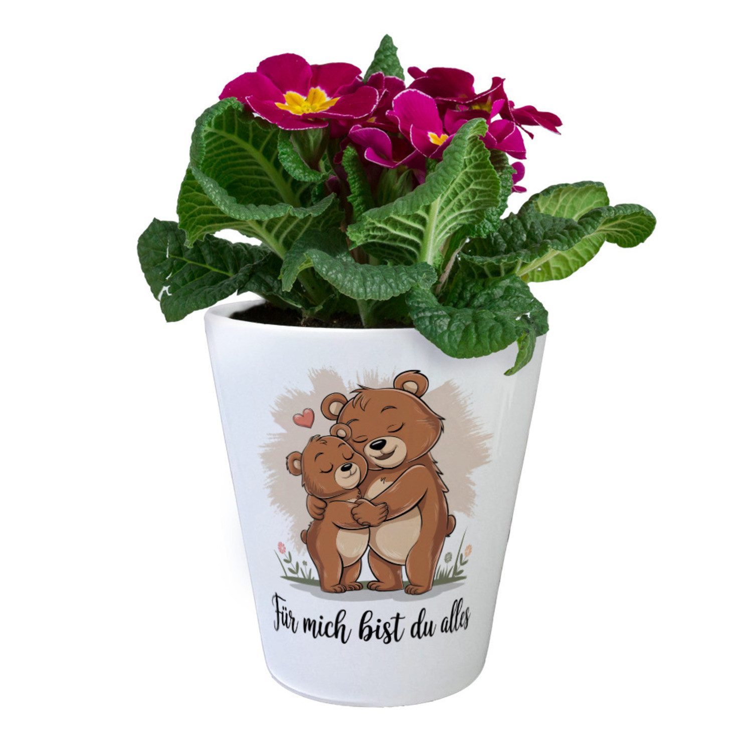Thumbnail - speecheese Blumentopf Zwei kuschelnde Bären Blumentopf - Du bist alles