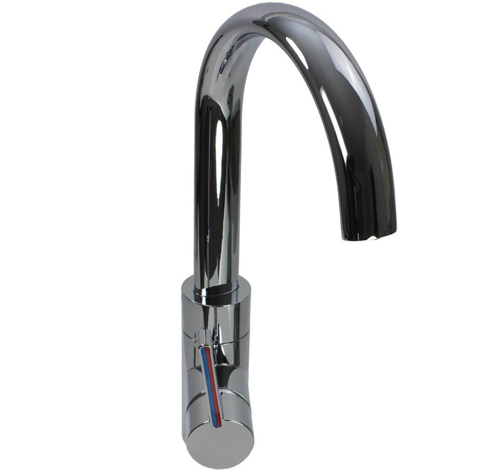 Thumbnail - Comet Waschtischarmatur Wasserhahn Lucca Wohnwagen + Schalter chrom
