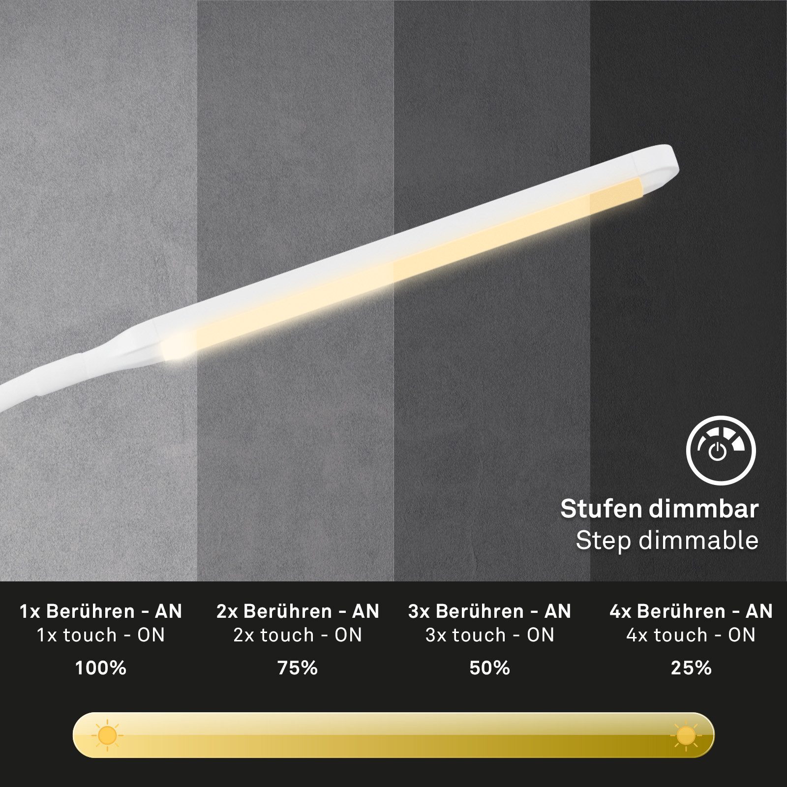 Briloner Leuchten Stehlampe Stehleuchte PIVAZ – Bild 5 von 5