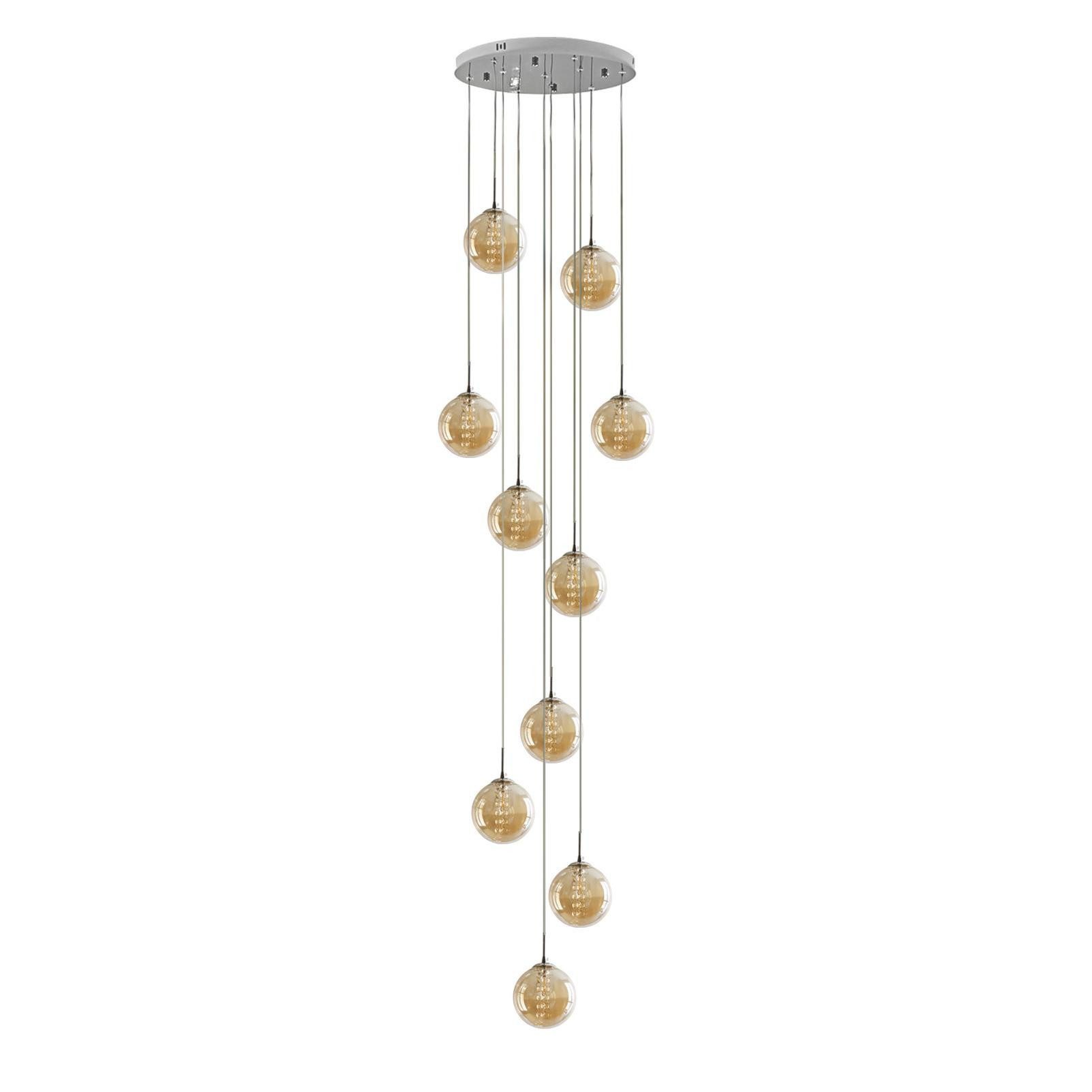 ZMH Pendelleuchte Esstisch 3/4/6/10/15-flammig,G9 Hängeleuchte, 3000 K, LED wechselbar, Warmweiß, 200 cm höhenverstellbar, inkl. Leuchtmittel – Bild 5 von 5