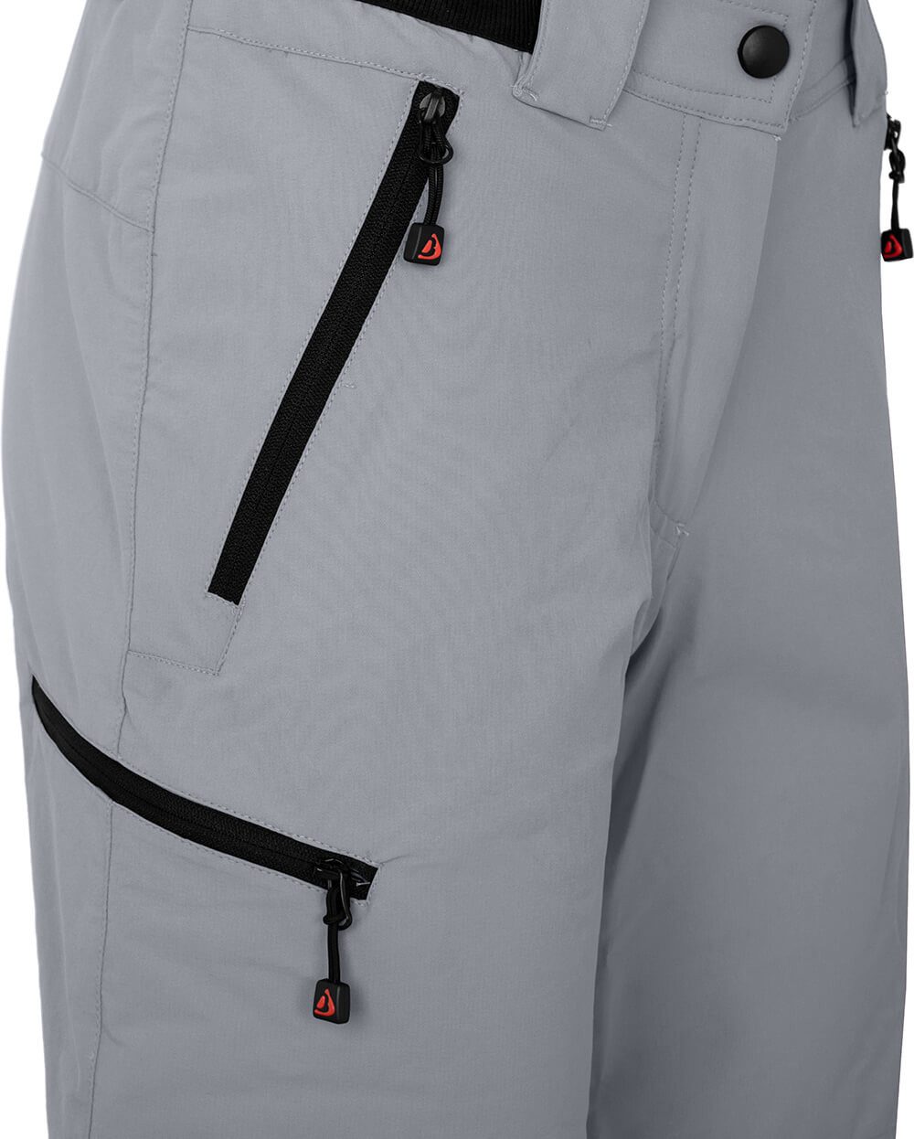 Bergson Outdoorhose VIDAA COMFORT Bermuda Damen Wandershorts, leicht, strapazierfähig, Normalgrößen, hellgrau