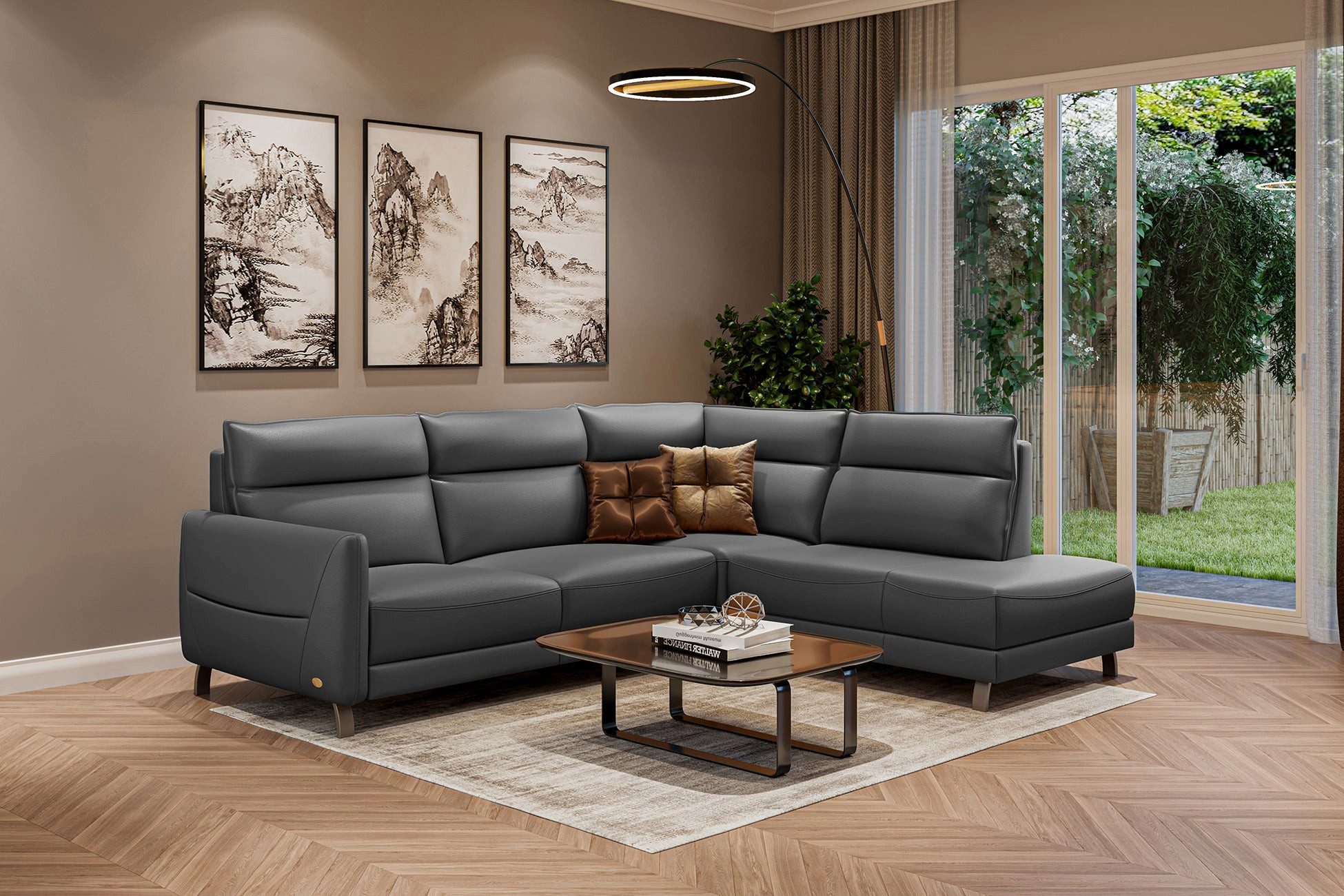 moebeloutlet.de Ecksofa Moebeloutlet.de Italian Luxus Ecksofa Leder - Entspannungsfunktion, Elektrische Relaxfunktion