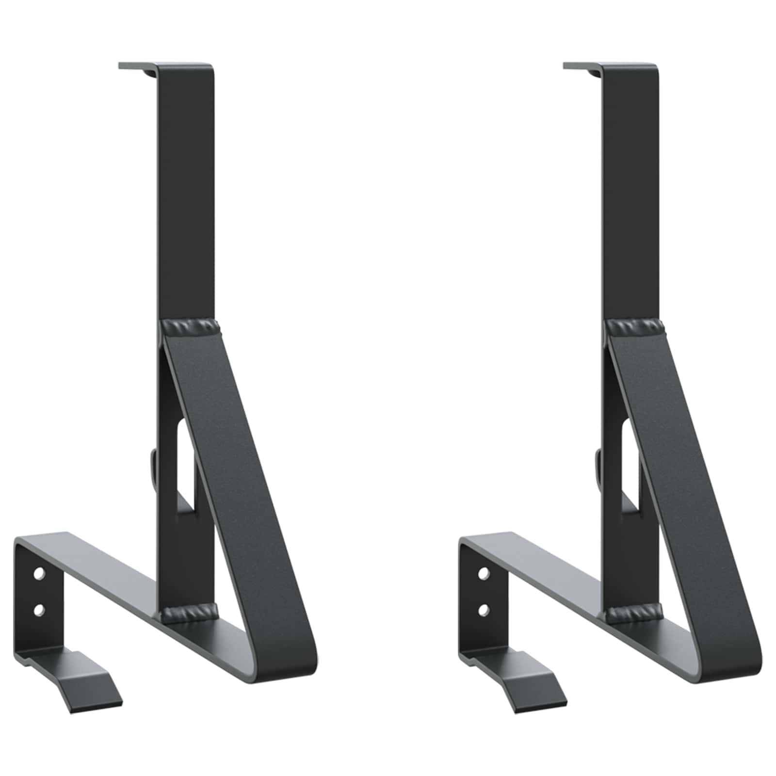vidaXL Draht Schneewächter Unterstützung 2 pcs Schwarz 29,5 x 3 x 34,5 cm, (2St)