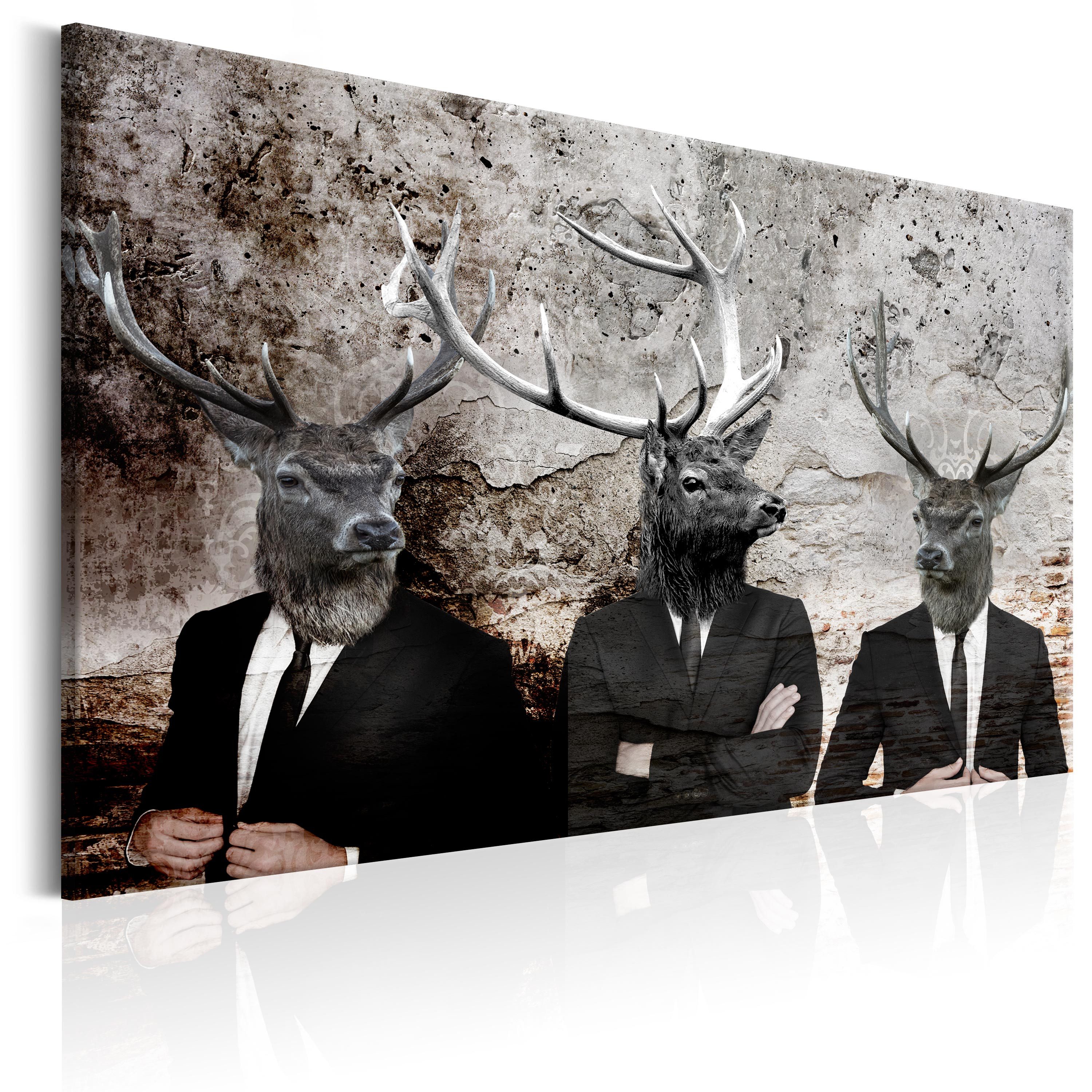 Artgeist Wandbild Deer in Suits