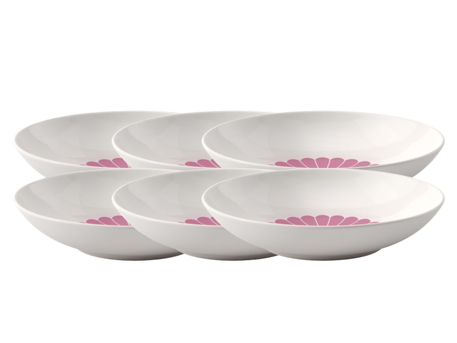 Villeroy & Boch Schale Fleur cassis Pastaschale 24cm 0,62l Set6, Premium Porcelain, (Schüsseln & Schalen)