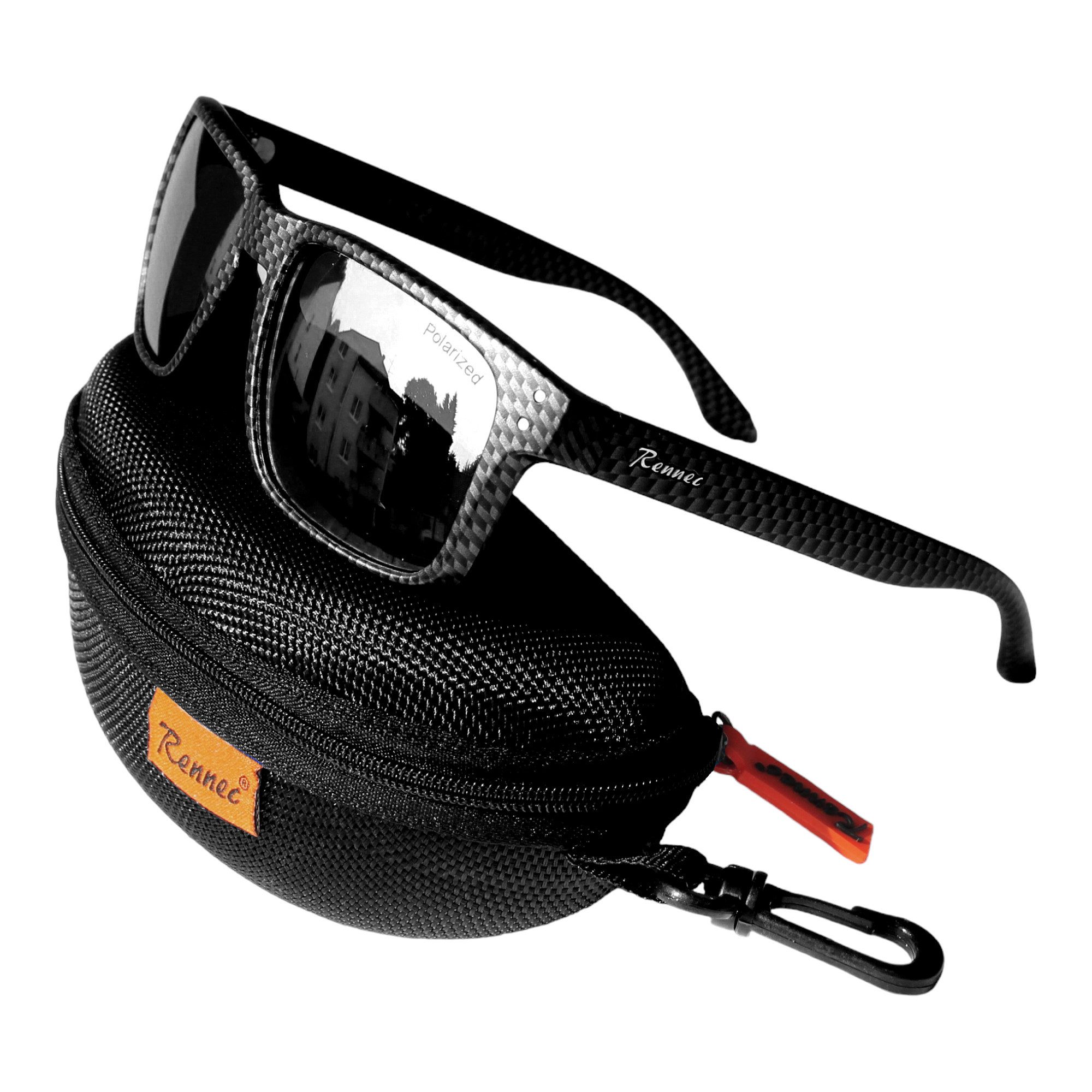 Rennec Sonnenbrille (Herren Brille mit Hardcase und Brillenbeutel) Polarisi günstig online kaufen