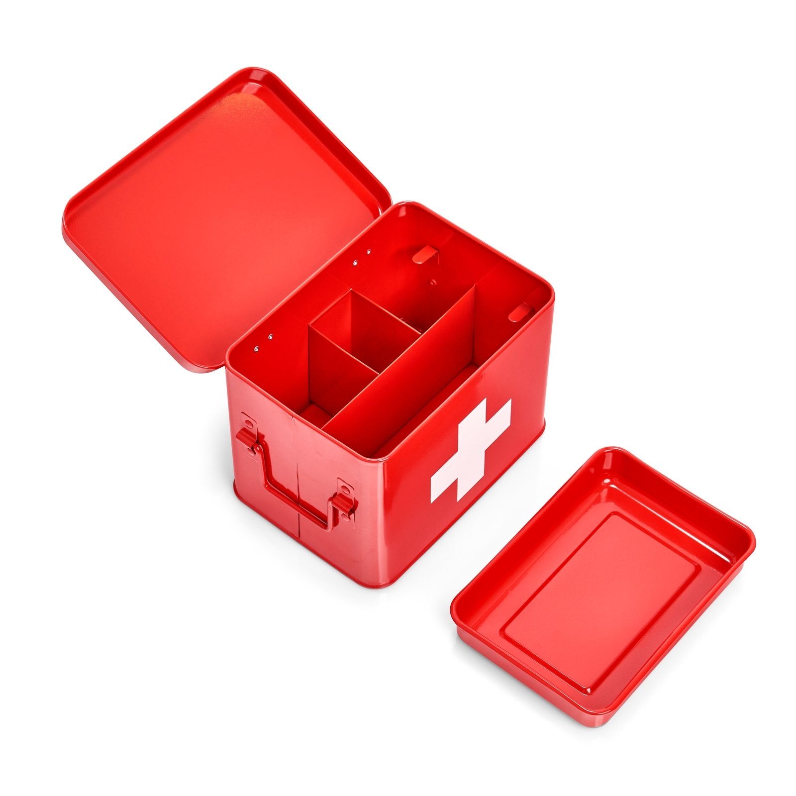 Verbandskasten Metall Present Rot Zeller Medizinbox Medizinschrank