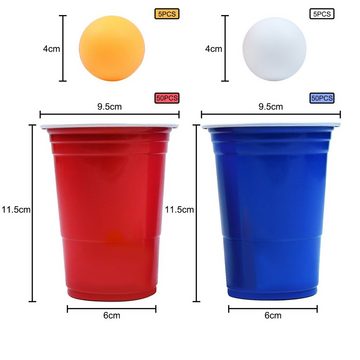 AUFUN Beerpong Partybecher Plattenspieler (Wiederholbare Trinkbecher)