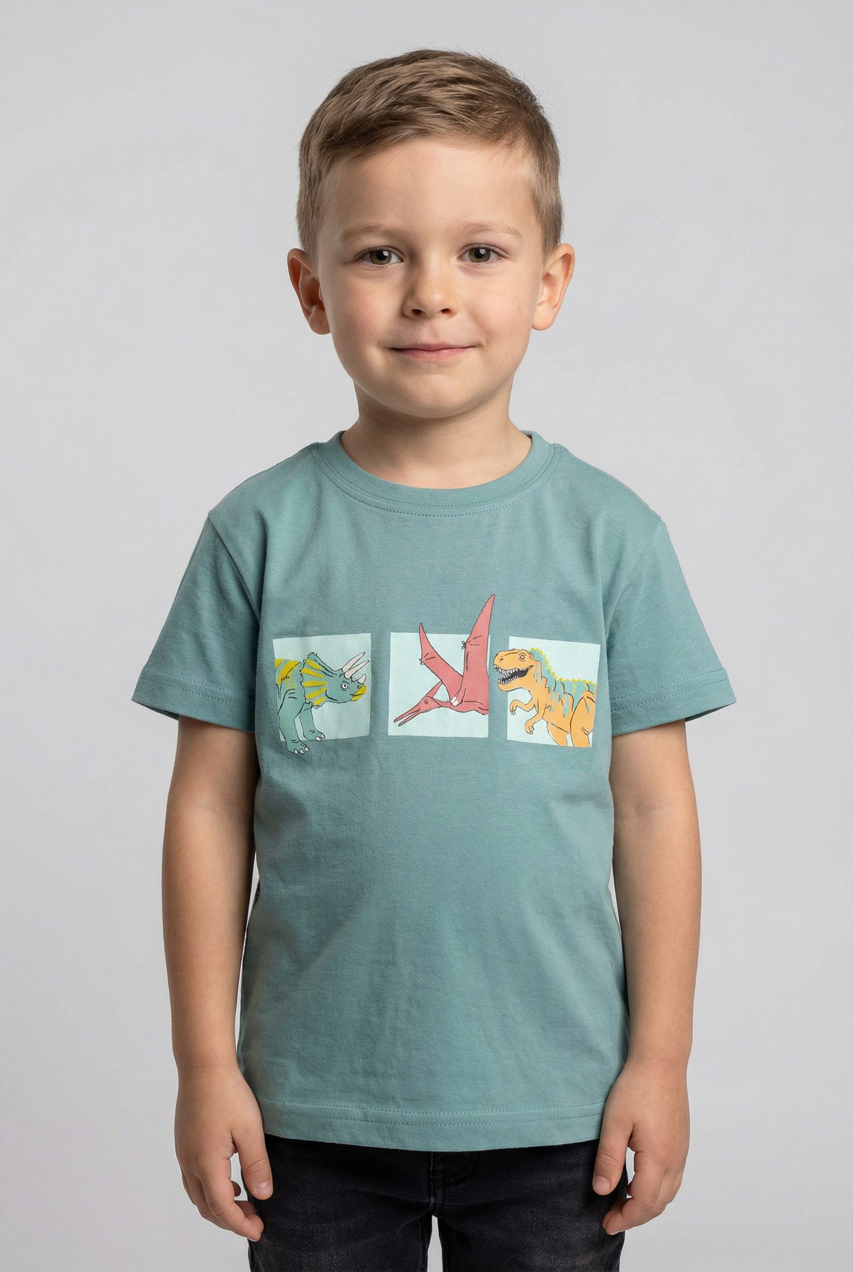 Blue Seven T-Shirt Basic-Schnitt, ohne Verschluss, bedruckte und unifarbene Optik