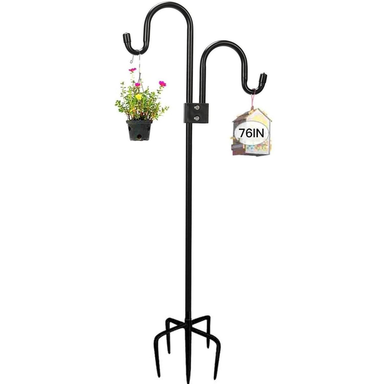 LuxusKollektion Doppelhaken Schäferhaken Doppelhaken 193cm Schwarz, (1-St)
