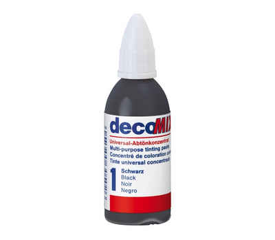decotric® Vollton- und Abtönfarbe Decotric Abtönkonzentrat 20 ml schwarz