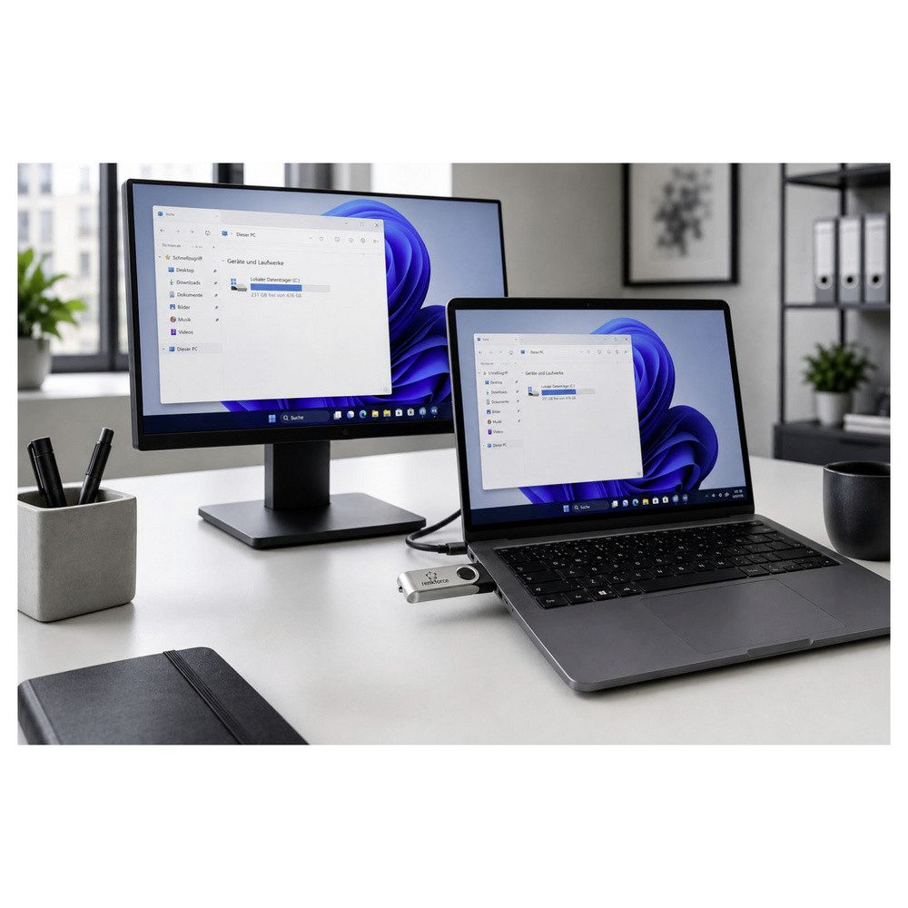 Renkforce Renkforce RF-USBS-190 2GB USB 2.0 Stick USB-Stick 2 GB Schwarz-Silber USB-Stick