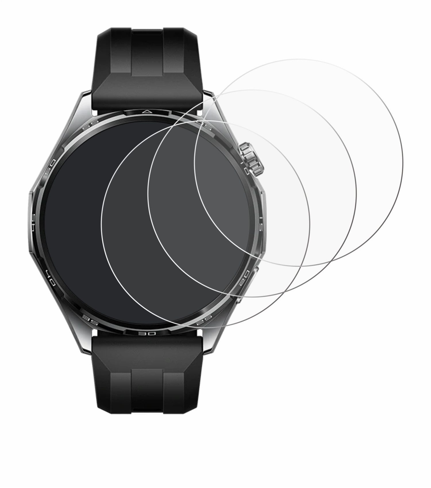 Savvies Displayschutzfolie Schutzfolie für Huawei Watch GT 6 (46 mm), 6 Stück, Displayschutz Schutz Folie Klar Transparent