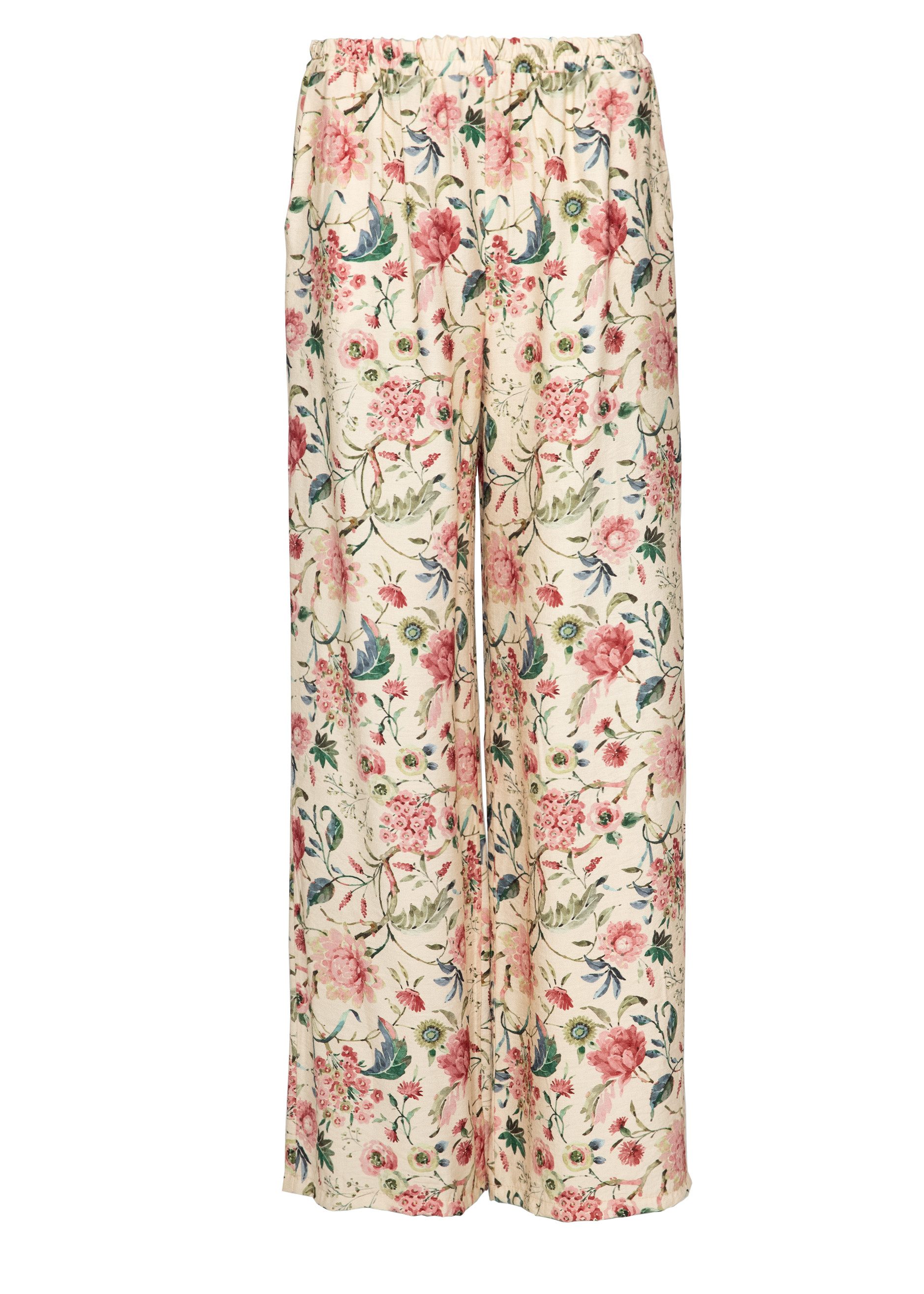 SASSYCLASSY Stoffhose Hose mit Blümchendruck für Damen Weite Hose in floral günstig online kaufen