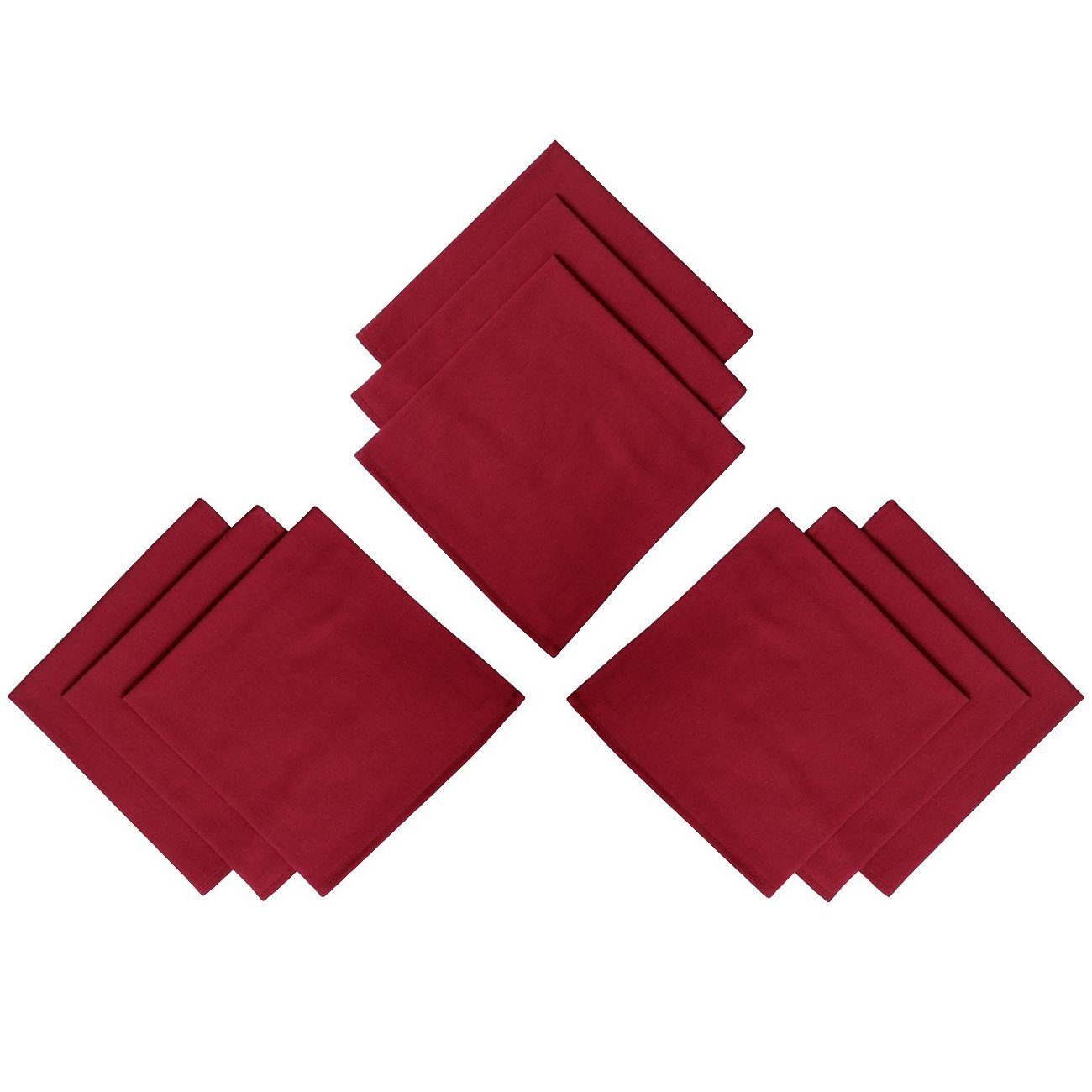 Engelland Stoffserviette Mundtuch, 45 x 45 cm, (Vorteils-Set, 9 St), 100 % Baumwolle, Damast, Rundherum eingesäumt