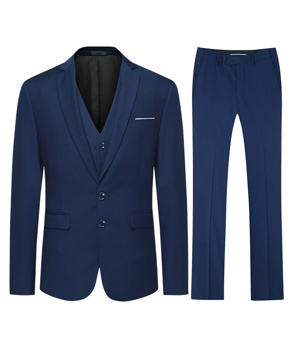 Allthemen Anzug (3 tlg) Slim Fit Herrenanzug im eleganten Look Businessanzu günstig online kaufen