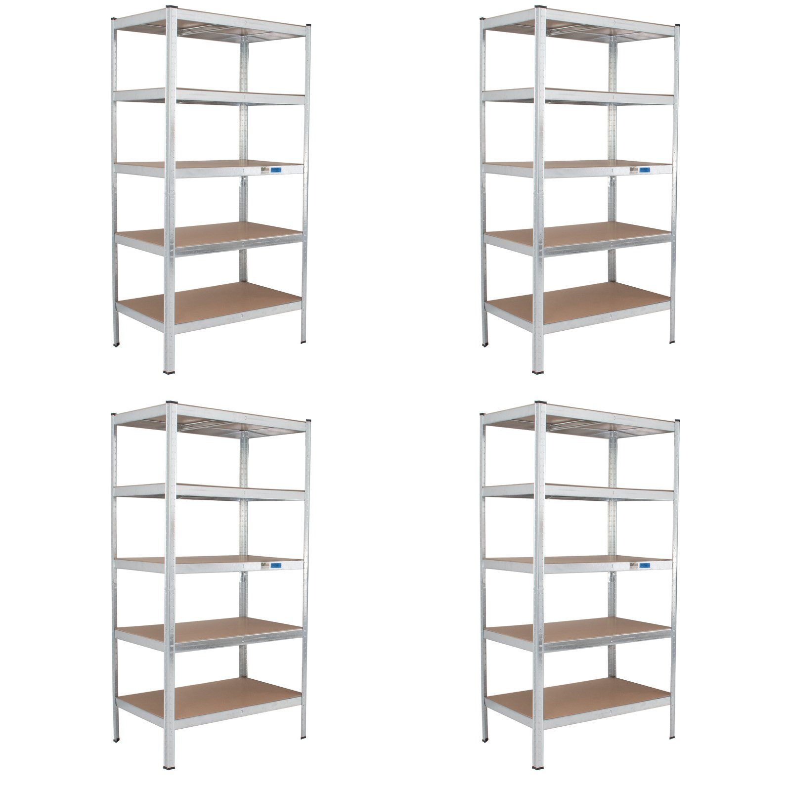 TRUTZHOLM Steckregal 4x Schwerlastregal 180x90x60cm Lagerregal Traglast 875 kg