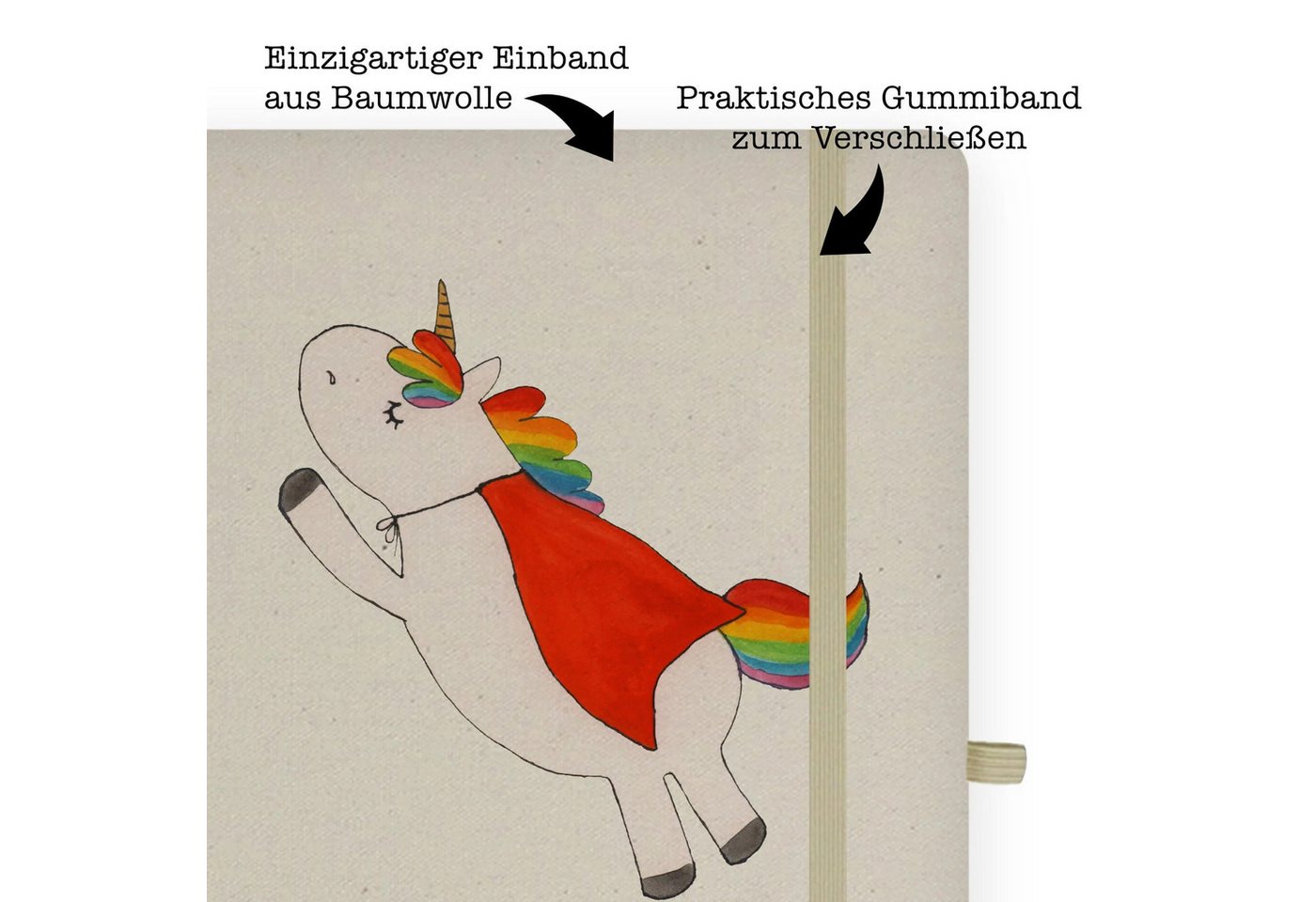 Thumbnail - Mr. & Mrs. Panda Notizbuch Einhorn Super - Transparent - Geschenk, DIN A4 Notizbuch Büro, Notizb Mr. & Mrs. Panda, Echte...