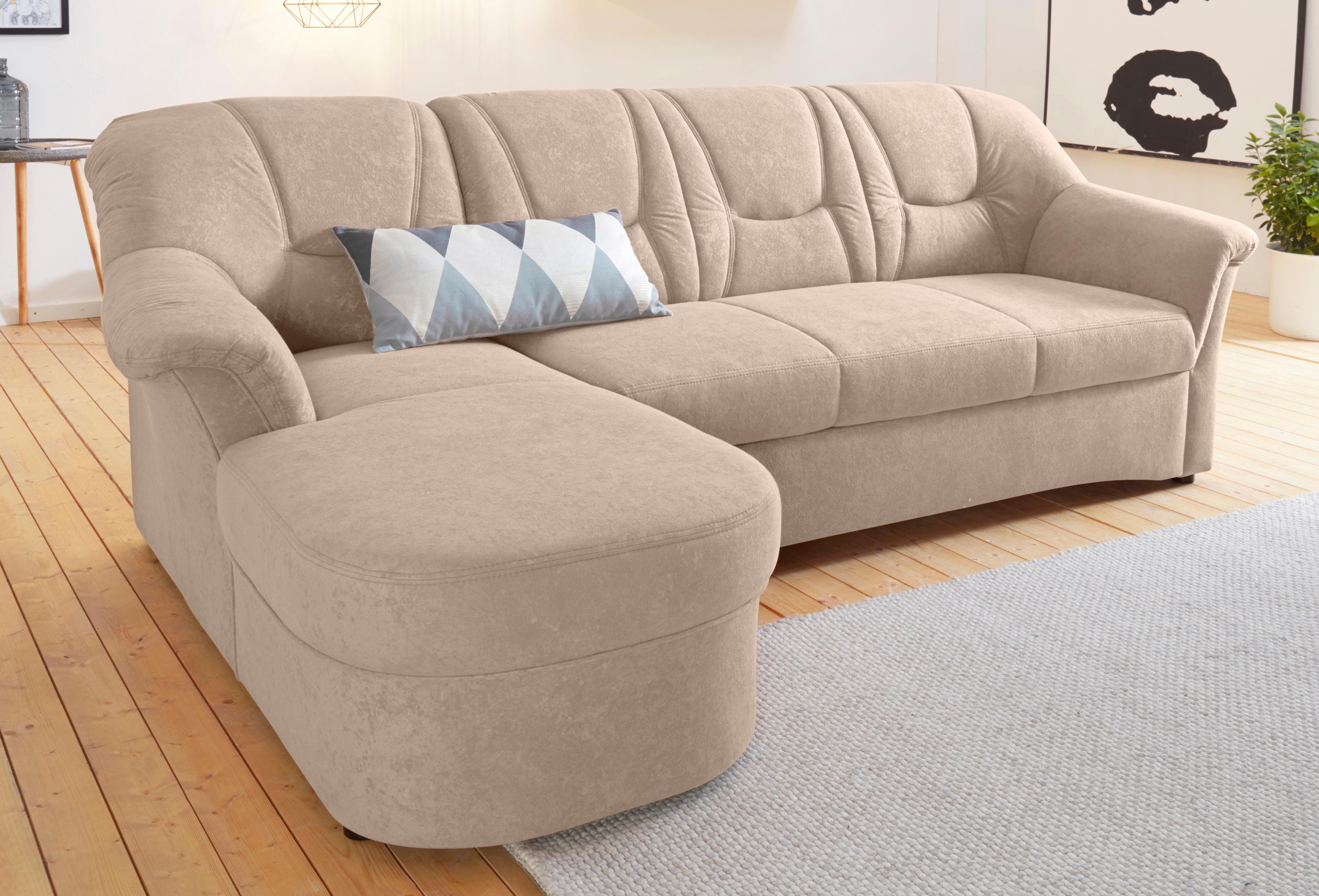 DOMO collection Ecksofa "Sarafina zeitlos und komfortabel, optional mit Fed günstig online kaufen