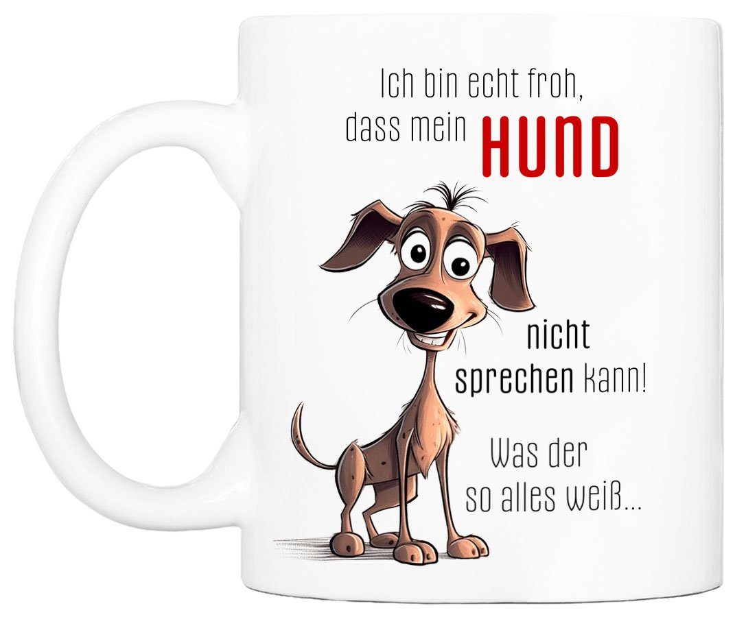 Spruch bedruckt, mit für 330 Cadouri SPRECHEN - handgefertigt, NICHT Hundespruch, Tasse Kaffeetasse Keramik, Hundefreunde, mit ml Geschenk, beidseitig