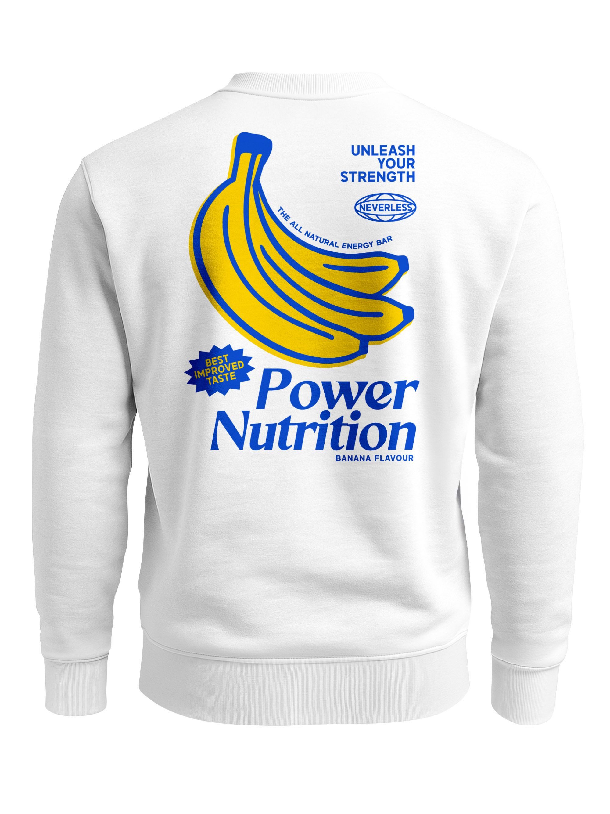 Neverless Sweatshirt Sweatshirt Herren Pullover mit Backprint Power Nutriti günstig online kaufen