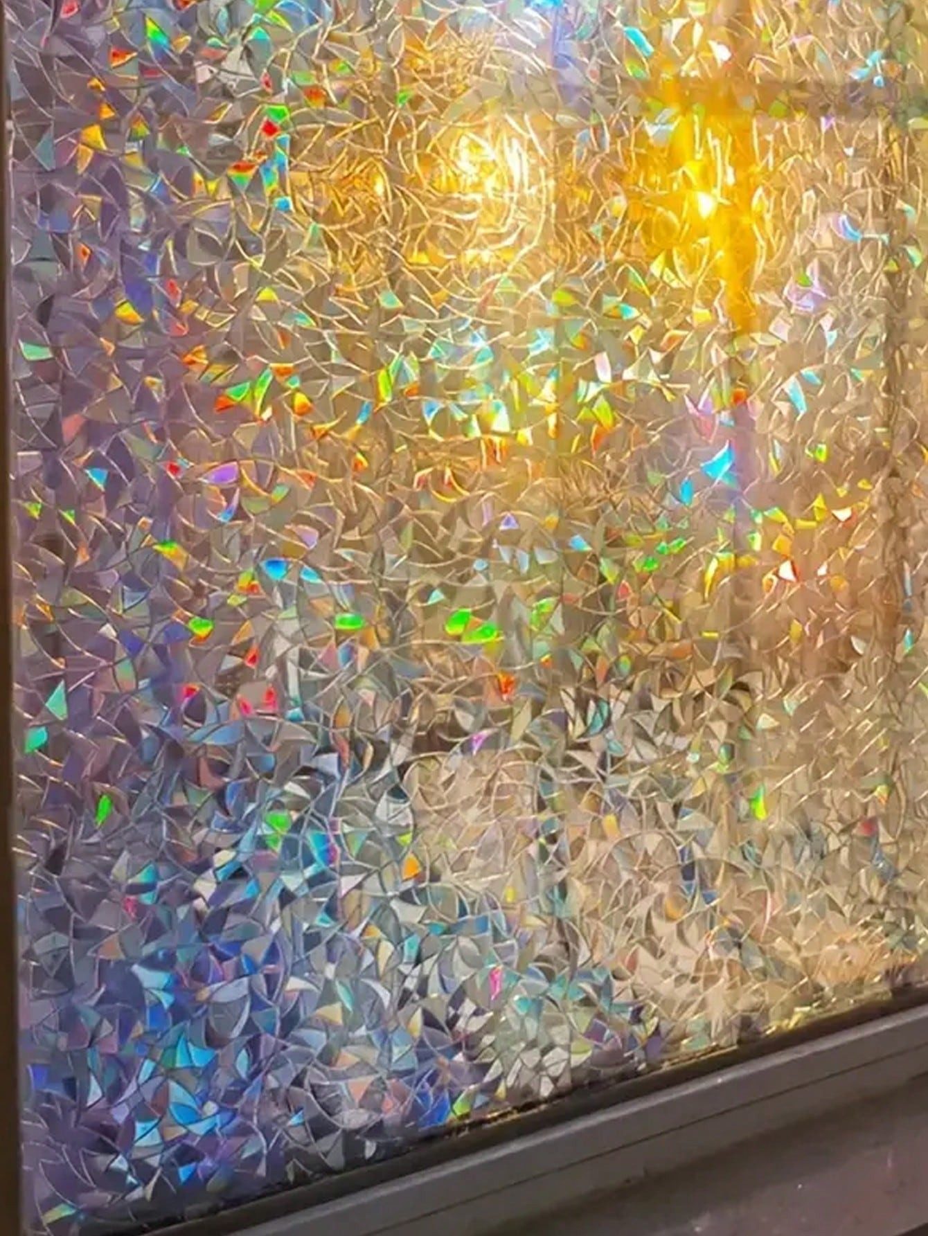 HomeBella Fensterfolie Sichtschutz Fensterfolie selbsthaftend Blickdicht, dekorativ UV Schutz fuer Glas Tueren und Fenster