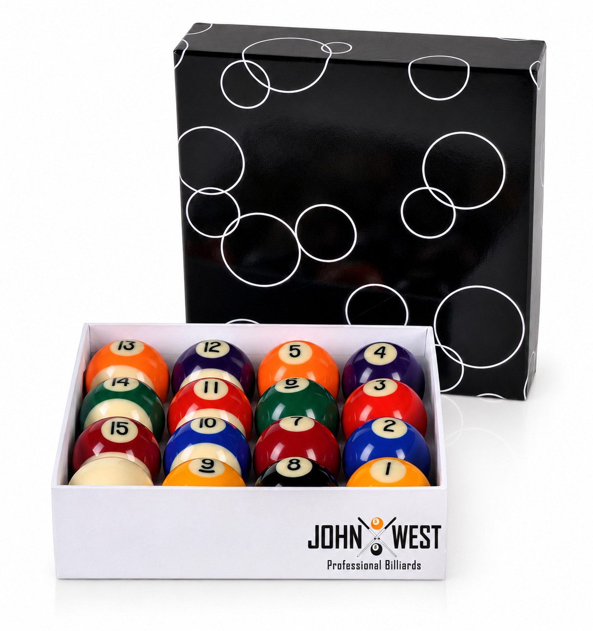 Billardtisch Pool Billardkugeln 57 mm von John West – Komplettes Kugelset