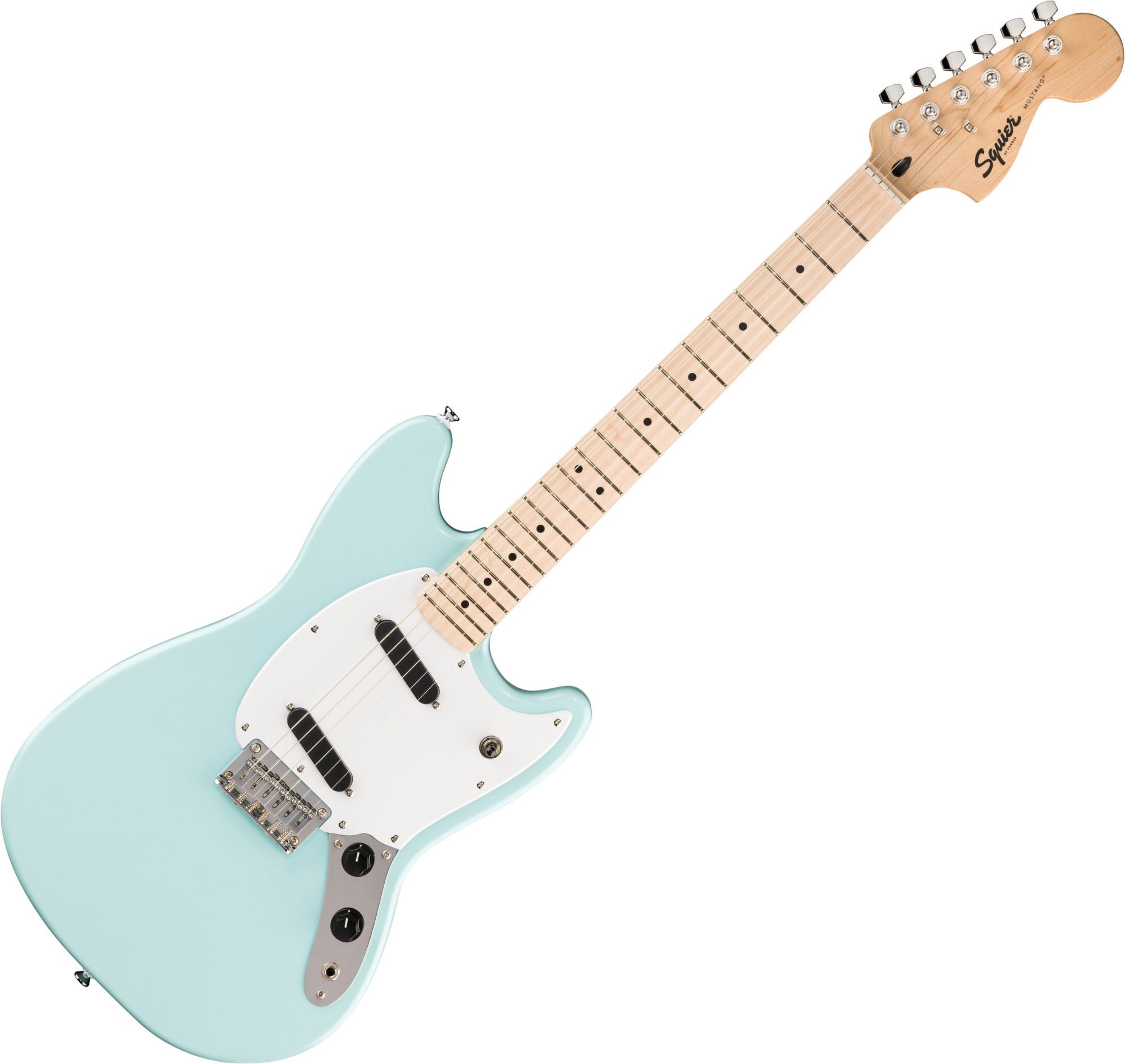 Squier E-Gitarre Sonic Mustang Daphne Blue, Mustang, Shortscale