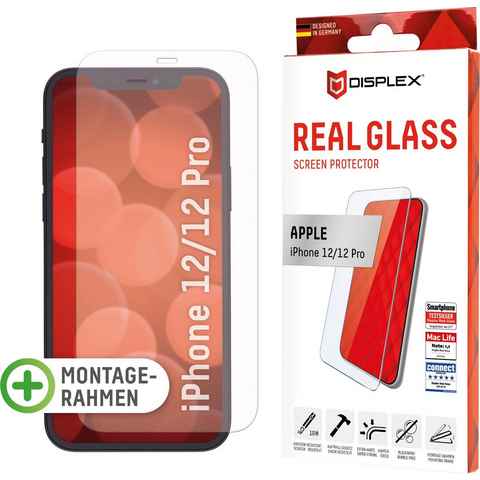Displex DISPLEX Real Glass Panzerglas für Apple iPhone 12/12 Pro (6,1) für Apple iPhone 12 / 12 Pro, Displayschutzglas, 1 Stück